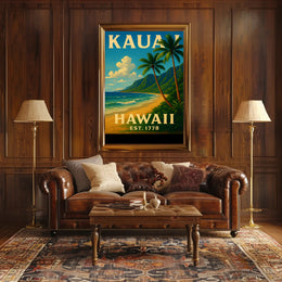 Kauai, Hawaii Est. 1778 Poster PosterGoat