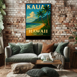Kauai, Hawaii Est. 1778 Poster PosterGoat