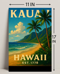 Kauai, Hawaii Est. 1778 Poster PosterGoat