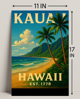 Kauai, Hawaii Est. 1778 Poster PosterGoat