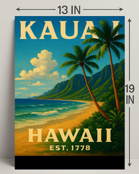 Kauai, Hawaii Est. 1778 Poster PosterGoat