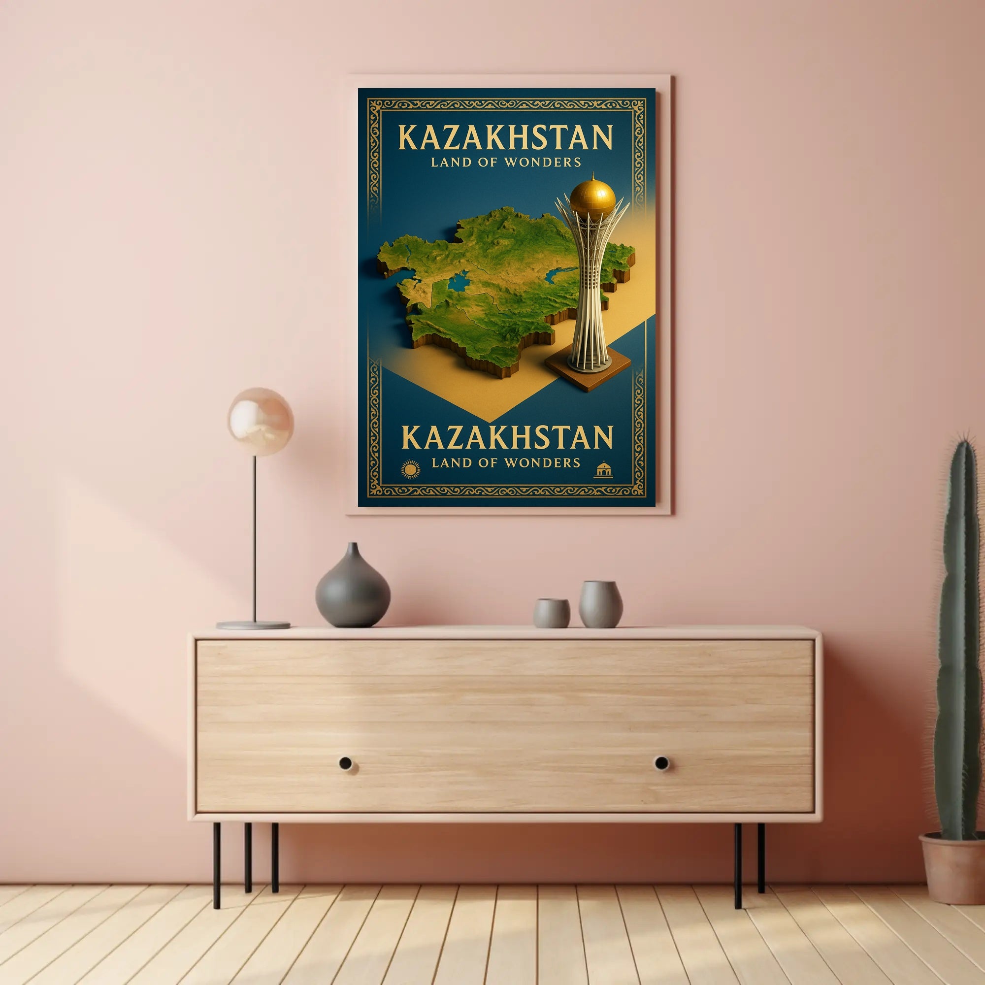 Kazakhstan Land of Wonders Poster PosterGoat