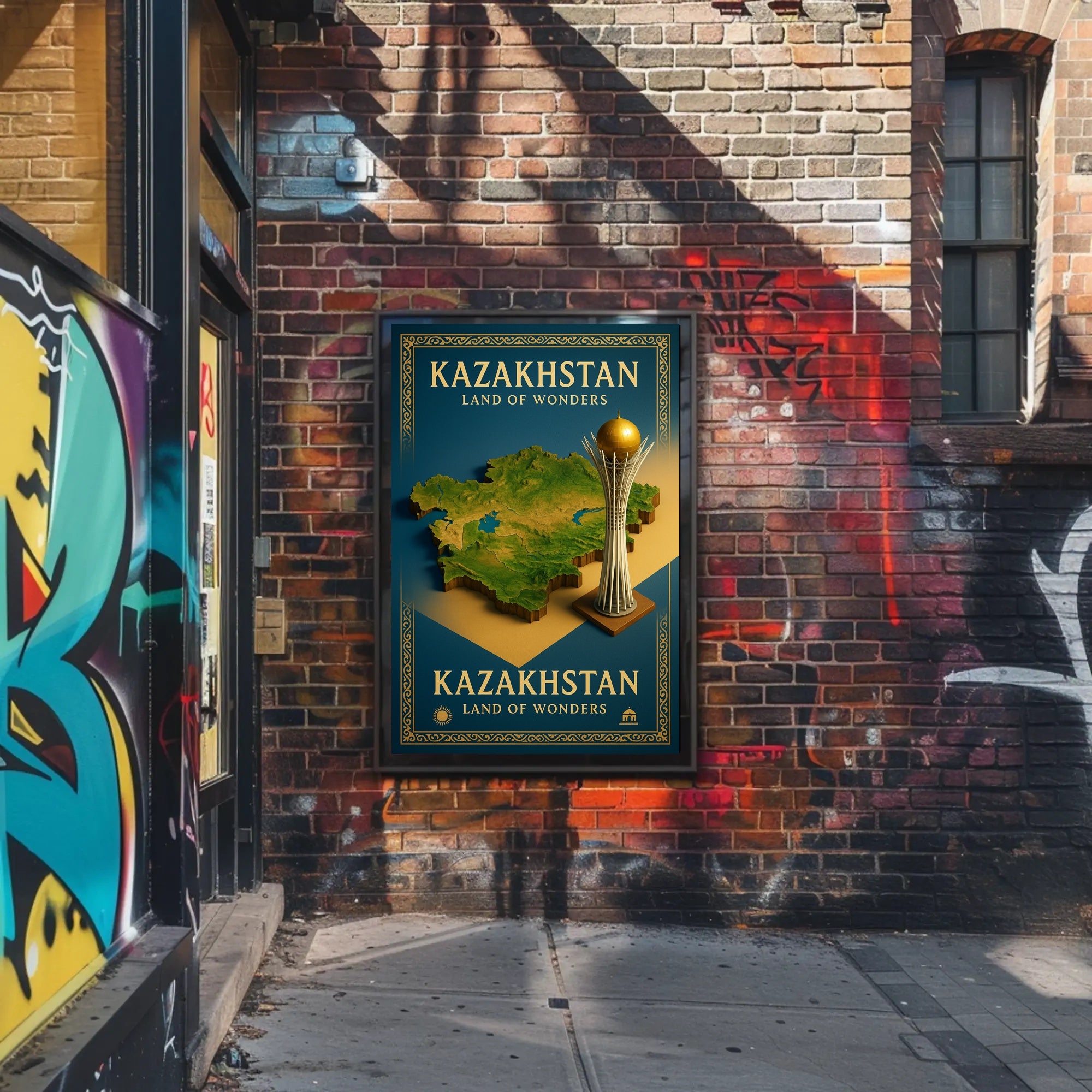 Kazakhstan Land of Wonders Poster PosterGoat