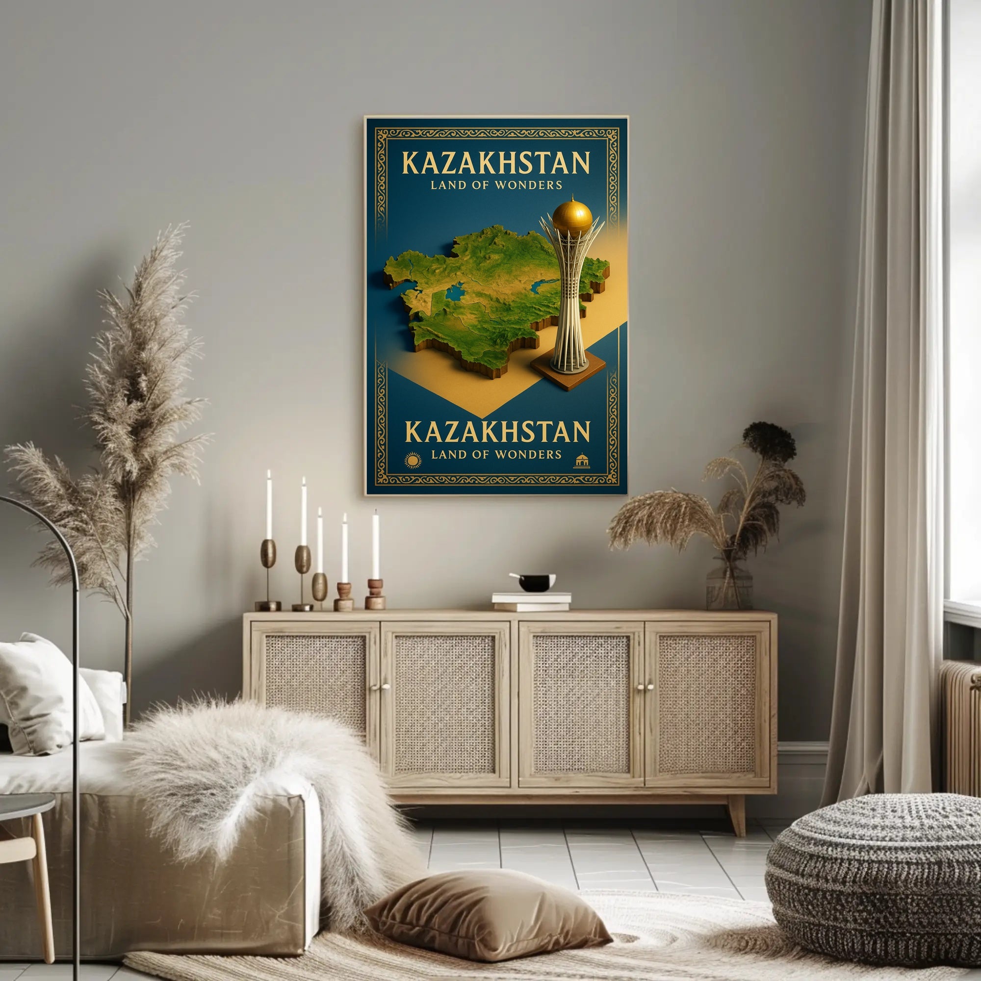 Kazakhstan Land of Wonders Poster PosterGoat