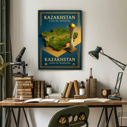 Kazakhstan Land of Wonders Poster PosterGoat