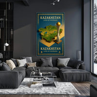 Kazakhstan Land of Wonders Poster PosterGoat