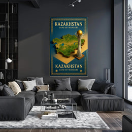 Kazakhstan Land of Wonders Poster PosterGoat