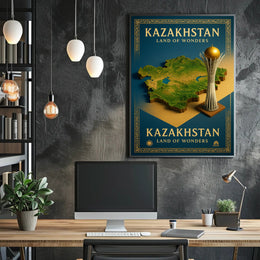 Kazakhstan Land of Wonders Poster PosterGoat