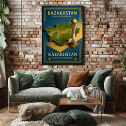 Kazakhstan Land of Wonders Poster PosterGoat