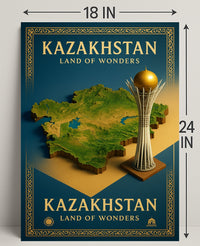 Kazakhstan Land of Wonders Poster PosterGoat