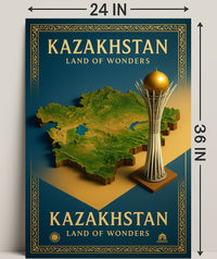Kazakhstan Land of Wonders Poster PosterGoat
