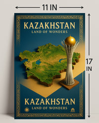 Kazakhstan Land of Wonders Poster PosterGoat