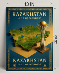 Kazakhstan Land of Wonders Poster PosterGoat