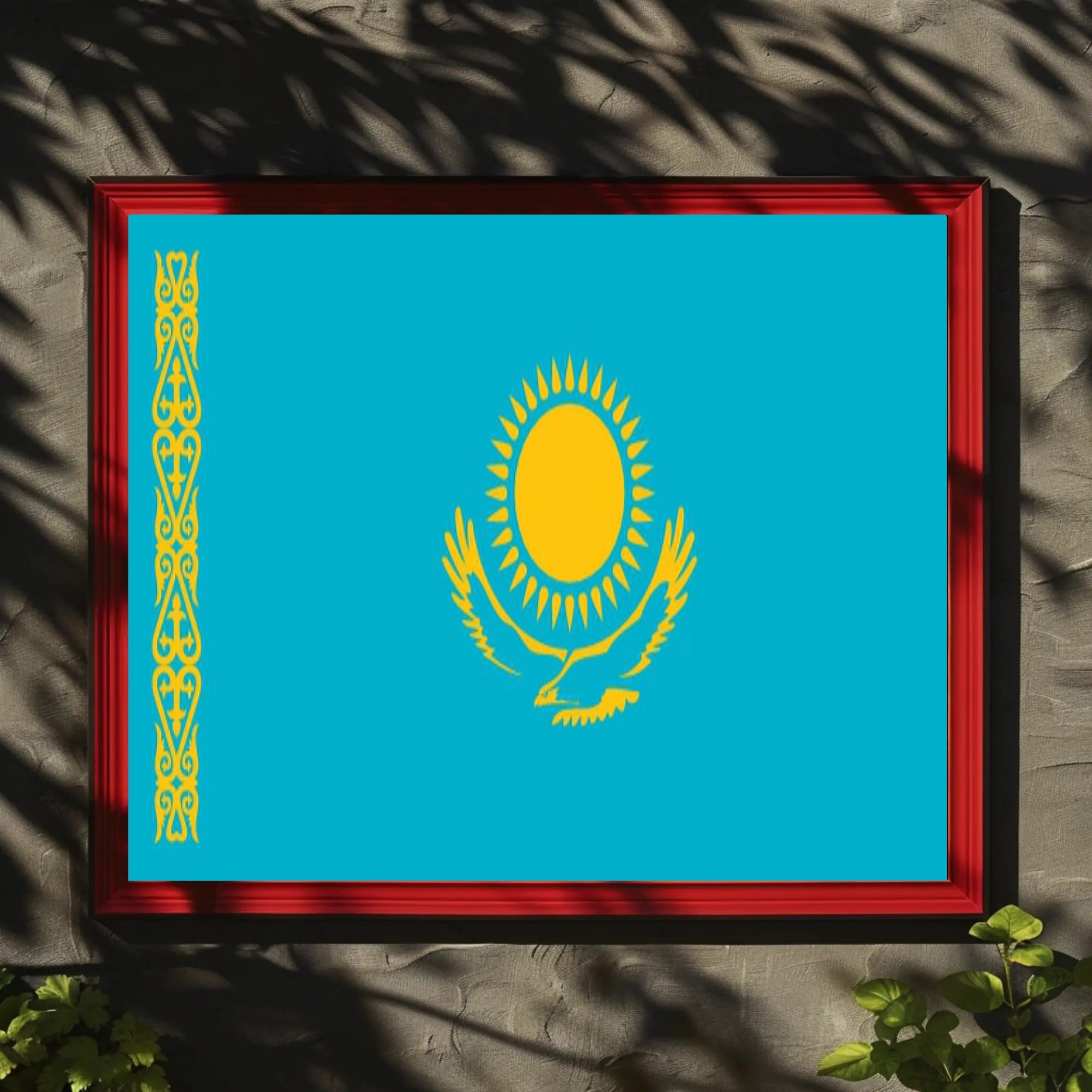 Kazakhstan National Flag Celebration Country Flag Poster PosterGoat