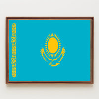 Kazakhstan National Flag Celebration Country Flag Poster PosterGoat
