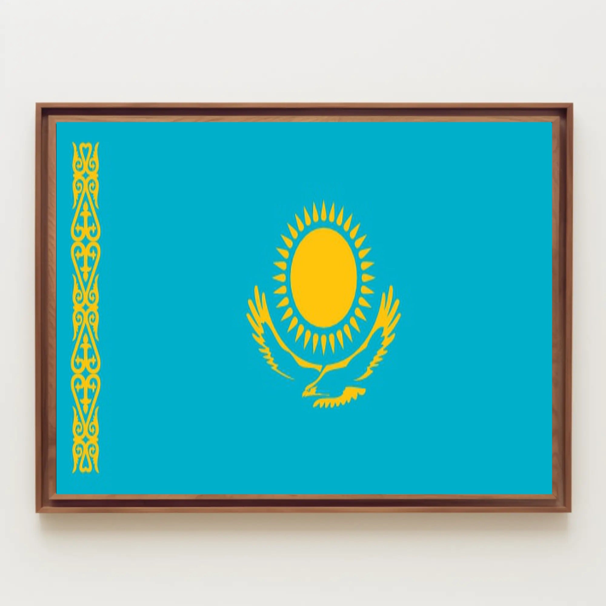 Kazakhstan National Flag Celebration Country Flag Poster PosterGoat