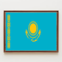 Kazakhstan National Flag Celebration Country Flag Poster PosterGoat