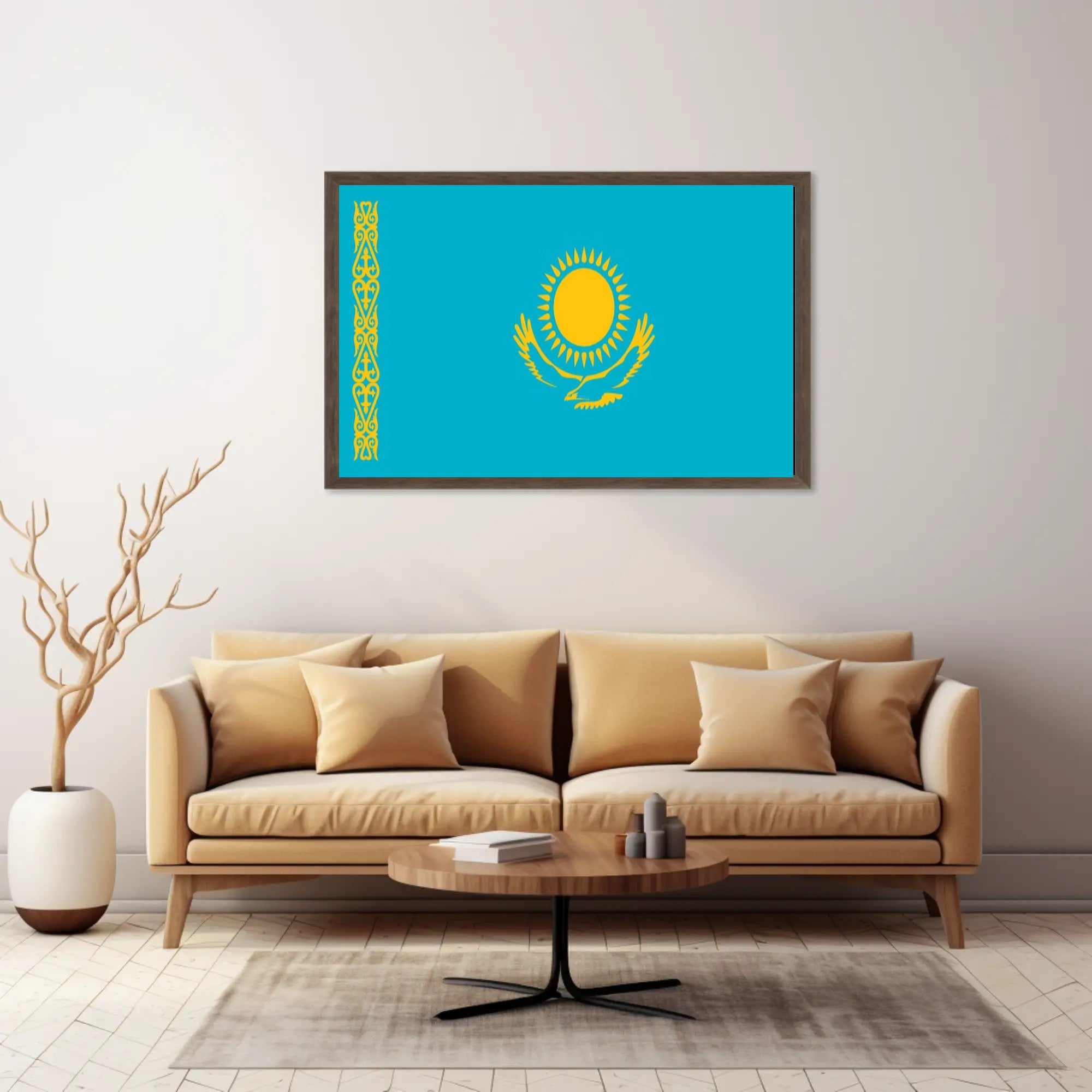 Kazakhstan National Flag Celebration Country Flag Poster PosterGoat