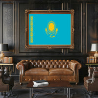 Kazakhstan National Flag Celebration Country Flag Poster PosterGoat