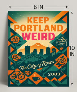 Keep Portland Weird Poster PosterGoat