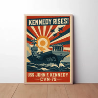 Kennedy Rises Naval Strength Propaganda Poster PosterGoat