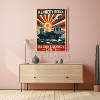 Kennedy Rises Naval Strength Propaganda Poster PosterGoat
