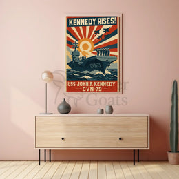 Kennedy Rises Naval Strength Propaganda Poster PosterGoat