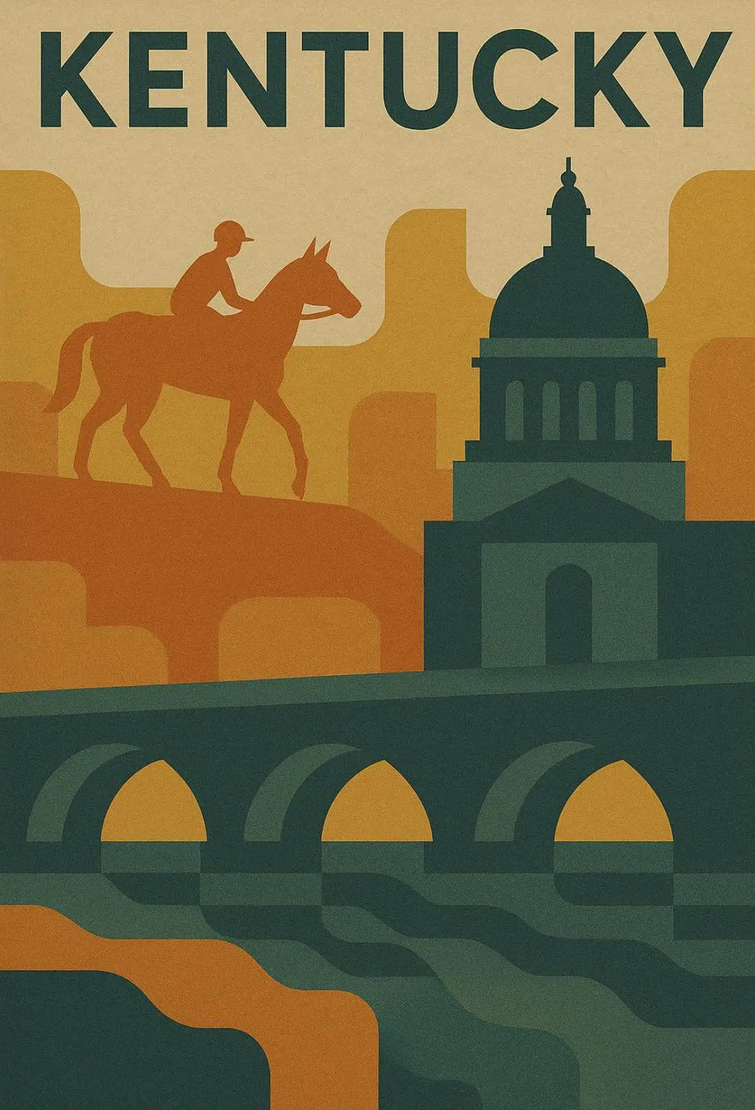 Kentucky Adventure Vintage Travel Poster PosterGoat