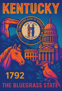 Kentucky Heritage Art Print, Cultural or Heritage Poster PosterGoat