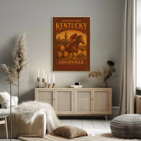 Kentucky Heritage Horse Racing Vintage Cultural Poster PosterGoat