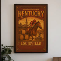 Kentucky Heritage Horse Racing Vintage Cultural Poster PosterGoat