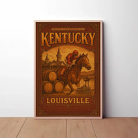 Kentucky Heritage Horse Racing Vintage Cultural Poster PosterGoat