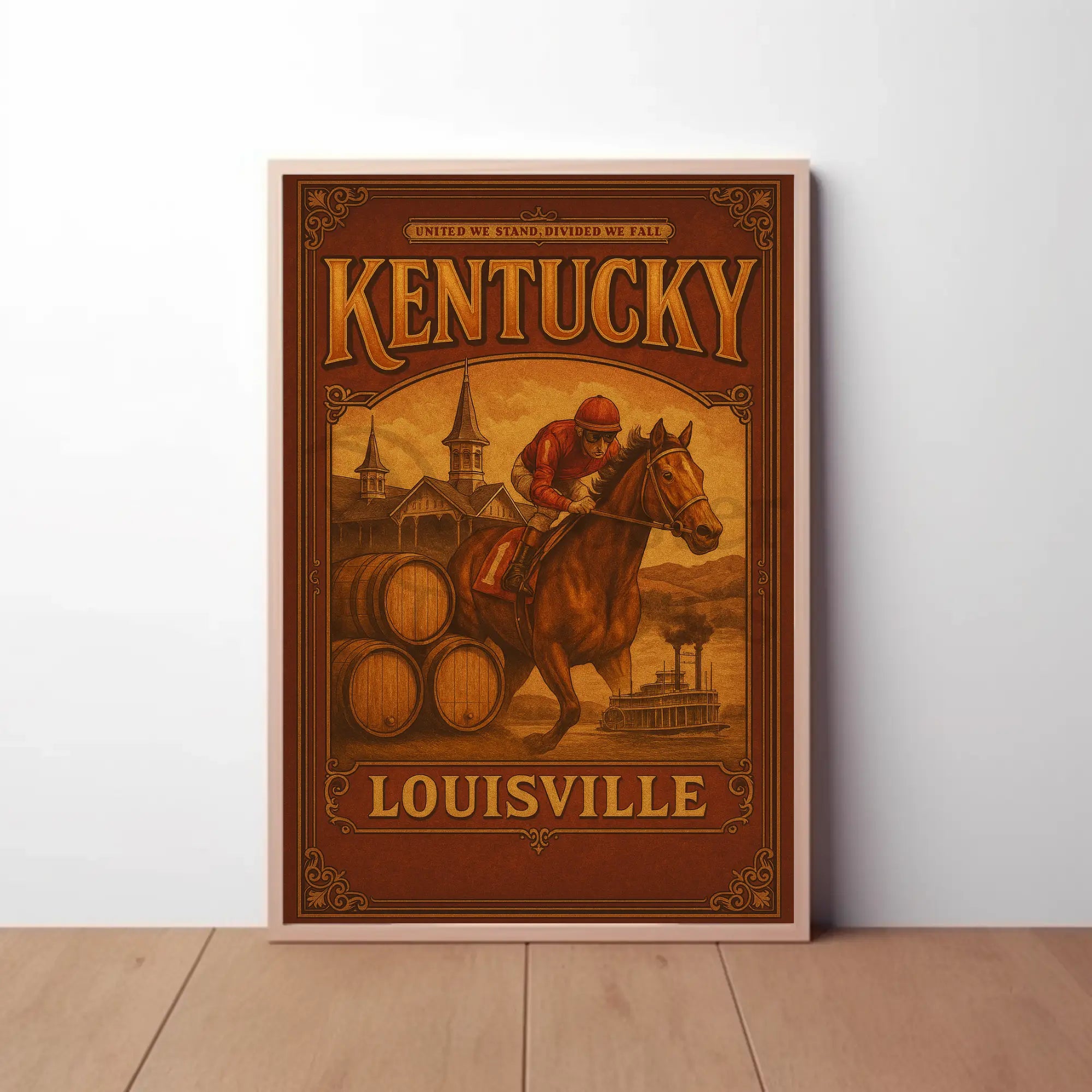 Kentucky Heritage Horse Racing Vintage Cultural Poster PosterGoat