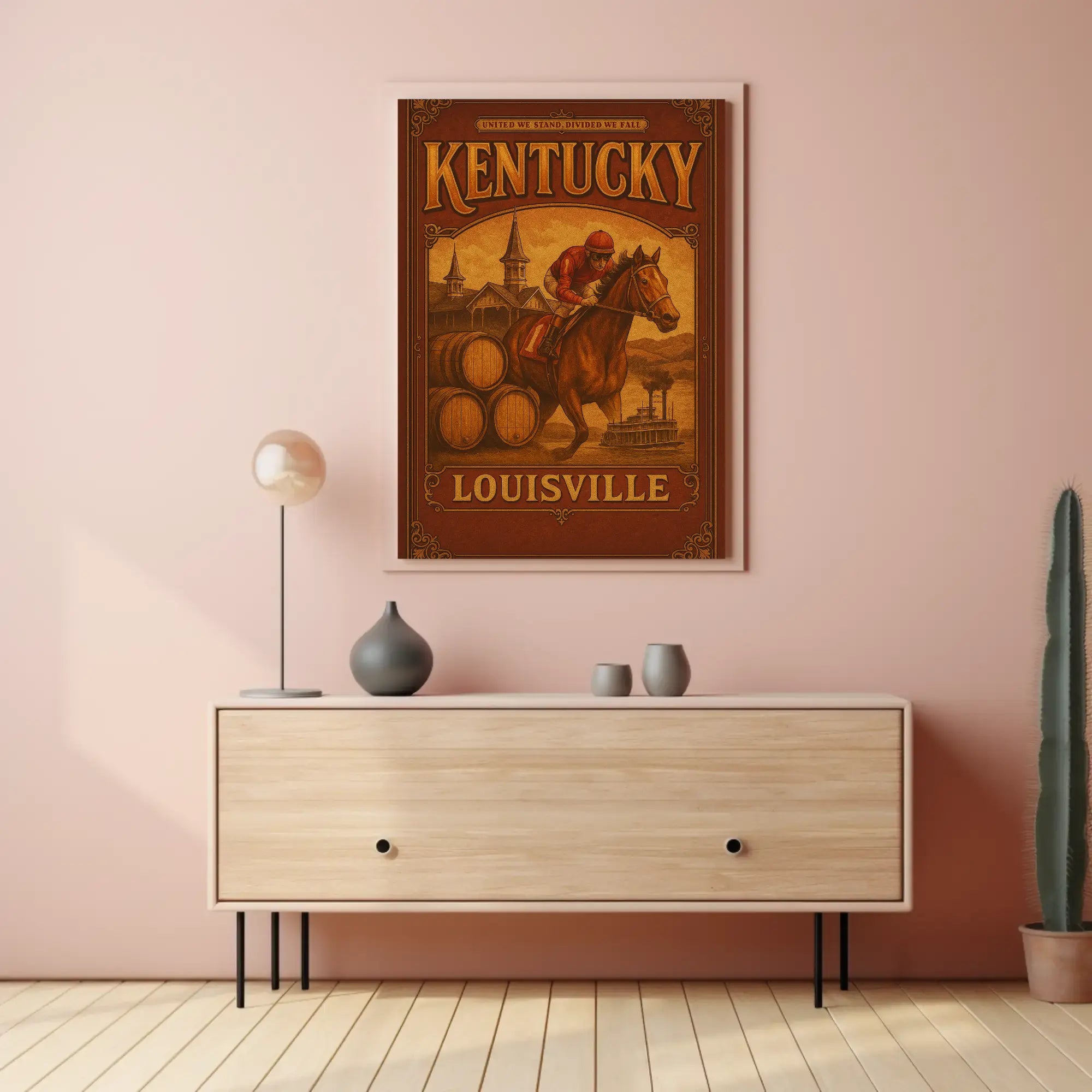 Kentucky Heritage Horse Racing Vintage Cultural Poster PosterGoat