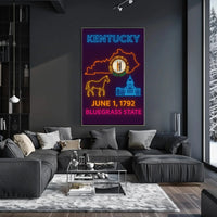 Kentucky Neon Heritage Cultural or Heritage Poster PosterGoat