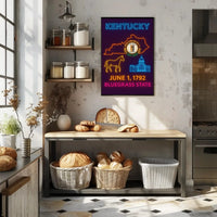Kentucky Neon Heritage Cultural or Heritage Poster PosterGoat
