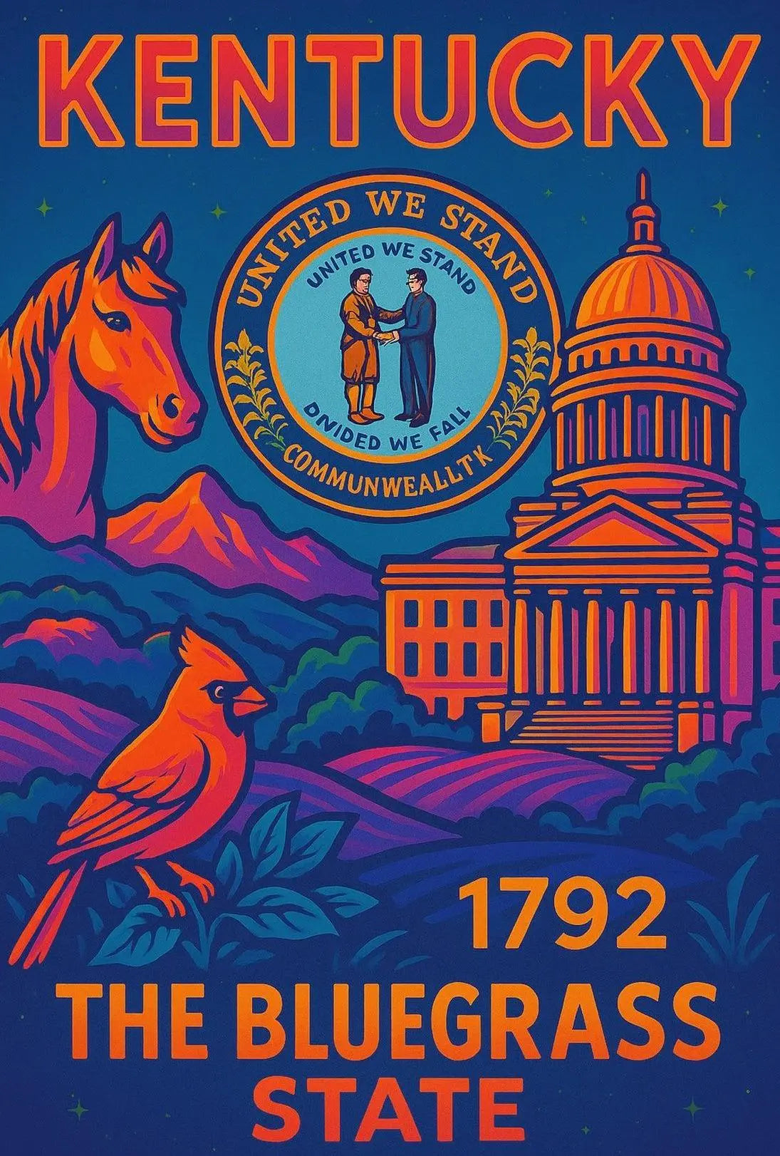 Kentucky State Heritage Celebration Cultural or Heritage Poster PosterGoat