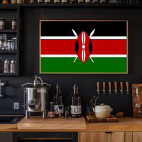 Kenya Flag Symbolic Art Cultural or Heritage Poster PosterGoat