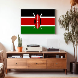 Kenya Flag Symbolic Art Cultural or Heritage Poster PosterGoat