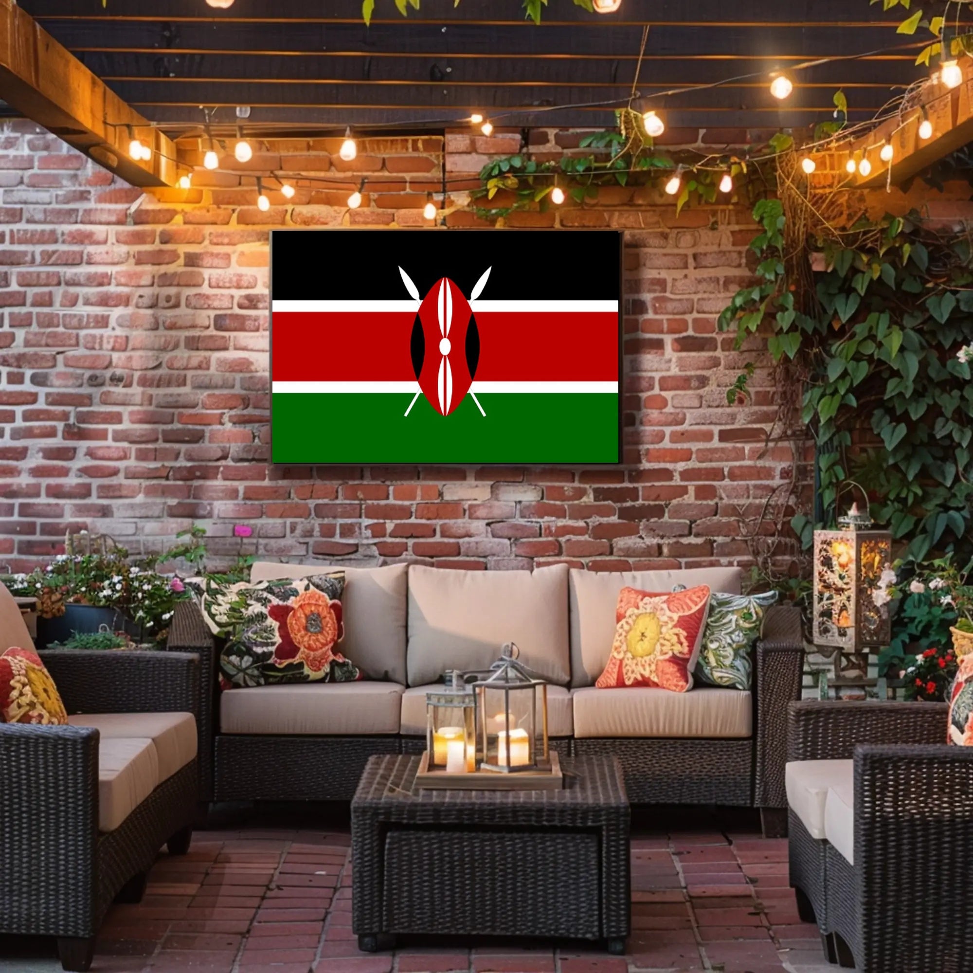 Kenya Flag Symbolic Art Cultural or Heritage Poster PosterGoat