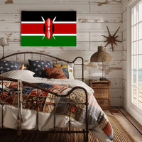 Kenya Flag Symbolic Art Cultural or Heritage Poster PosterGoat