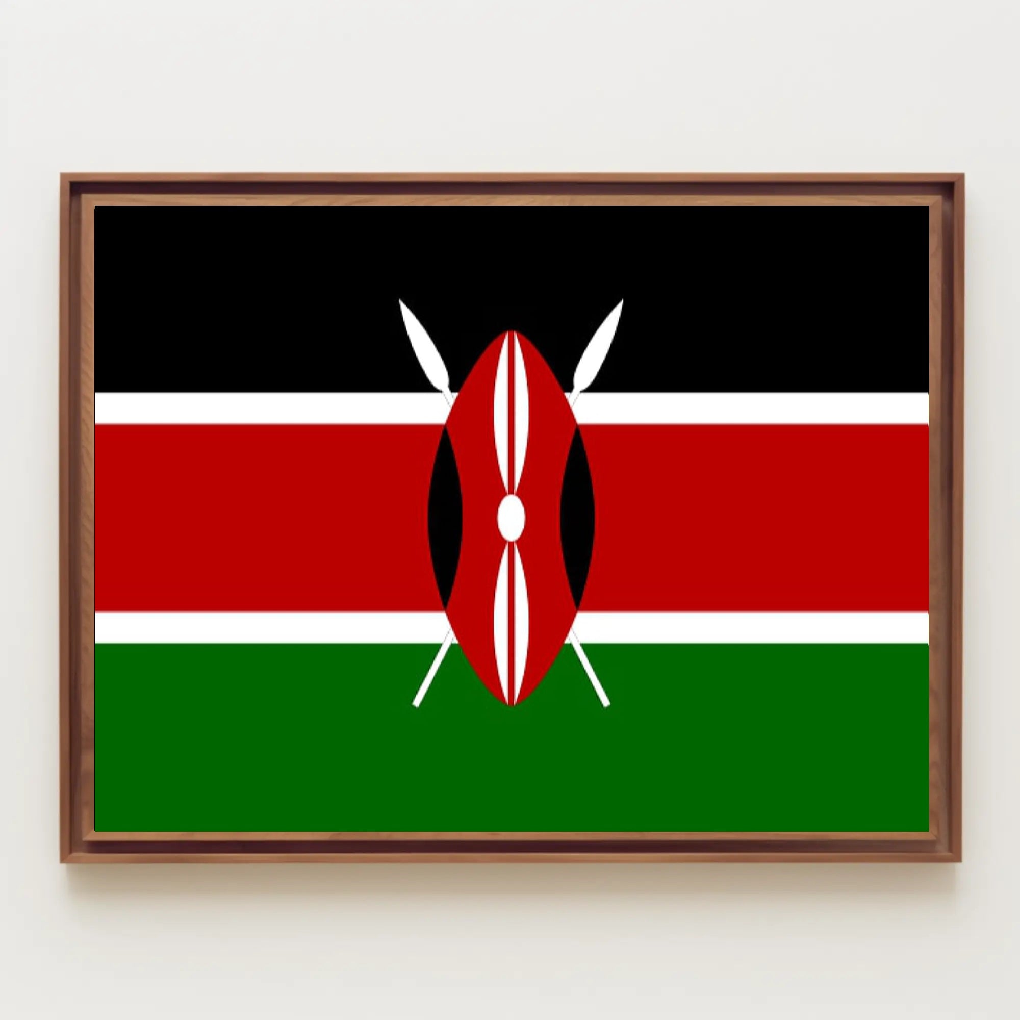 Kenya Flag Symbolic Art Cultural or Heritage Poster PosterGoat
