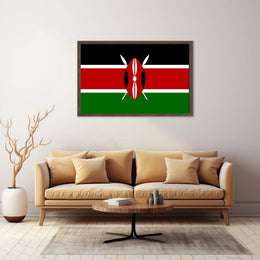 Kenya Flag Symbolic Art Cultural or Heritage Poster PosterGoat