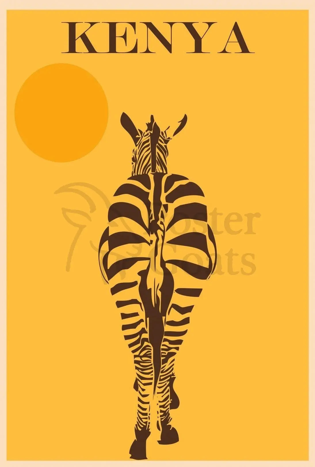 Kenya Zebra Safari Animal Adventure Travel Poster PosterGoat