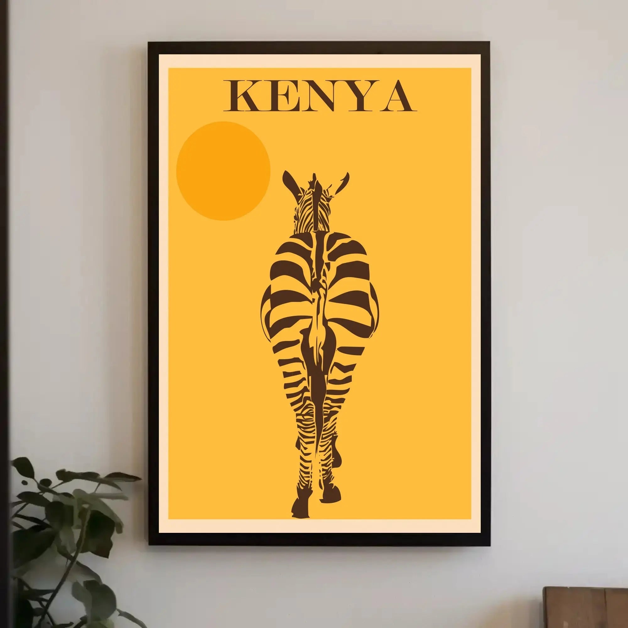 Kenya Zebra Safari Animal Adventure Travel Poster PosterGoat