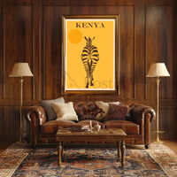 Kenya Zebra Safari Animal Adventure Travel Poster PosterGoat