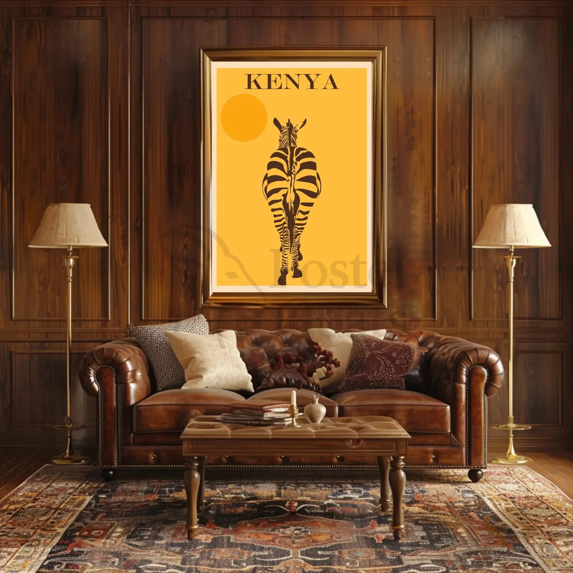 Kenya Zebra Safari Animal Adventure Travel Poster PosterGoat