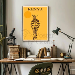 Kenya Zebra Safari Animal Adventure Travel Poster PosterGoat
