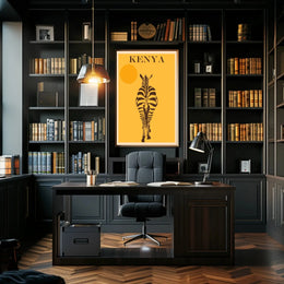 Kenya Zebra Safari Animal Adventure Travel Poster PosterGoat