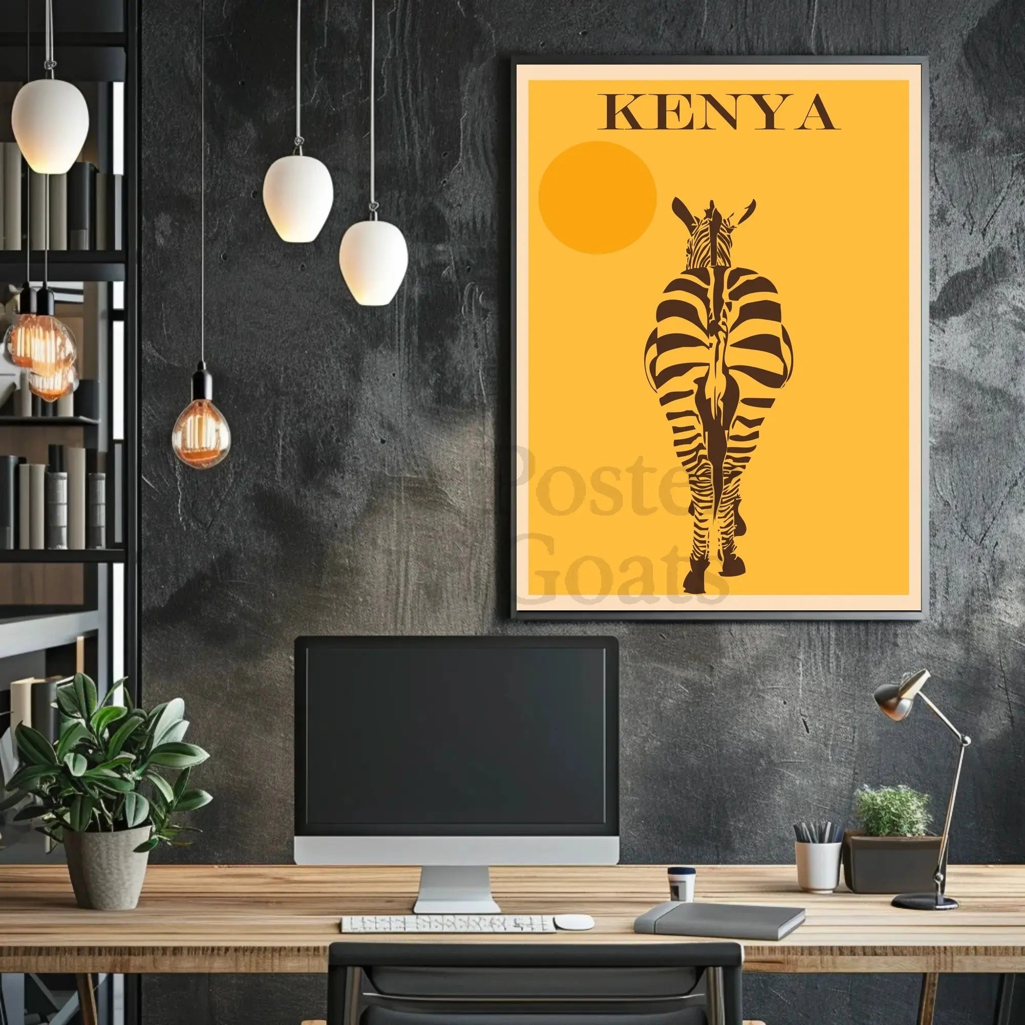 Kenya Zebra Safari Animal Adventure Travel Poster PosterGoat